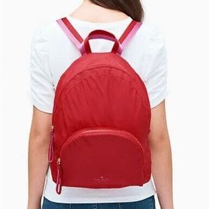 KATE SPADE Arya Favorite Red Packable Nylon Backpack